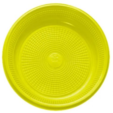 PRATO BOLO 15 CM BIO AMARELO C/10 TRIK TRIK