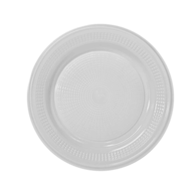PRATO RASO 20 CM BIO BRANCO C/10 TRIK TRIK