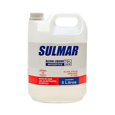 Álcool Líquido 70% com 5 Litros - Sulmar