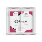 Papel Higiênico Institucional Folha Simples 100% Celulose 8x250m - Azepel