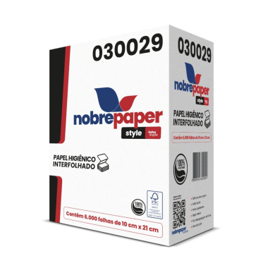 Papel higienico interfolhado cai cai folha dupla nobre c/6000 Papel higienico interfolhado cai cai folha dupla nobre c/6000