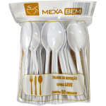 COLHER DE REFEICAO MASTER BRANCO MEXABEM C/50 UNID