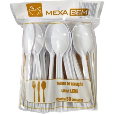 COLHER DE REFEICAO MASTER BRANCO MEXABEM C/50 UNID COLHER DE REFEICAO MASTER BRANCO MEXABEM C/50 UNID