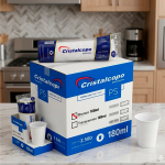 Copo Plástico Descartável PS Branco 180ml Caixa com 2500 Unidades - Cristalcopo