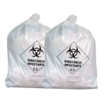 Saco de lixo infectante 30 lts branco c/100