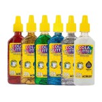 COLA ACRILEX COLORIDA COM GLITTER 35 GRS UNID