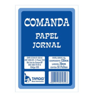COMANDA RESTAURANTE TAMOIO C/50 FLS COMANDA RESTAURANTE TAMOIO C/50 FLS