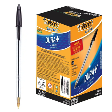 Caneta esferografica bic cristal preta cx c/50 Caneta esferografica bic cristal preta cx c/50