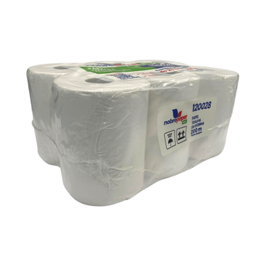 Papel toalha bobina 100% celulose nobre 200m c/6 Papel toalha bobina 100% celulose nobre 200m c/6