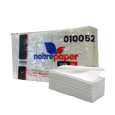 Papel toalha interfolha 100% celulose folha dupla nobre c/1000 Papel toalha interfolha 100% celulose folha dupla nobre c/1000