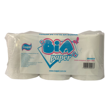 Papel toalha bobina bia paper 200m c/6 Papel toalha bobina bia paper 200m c/6