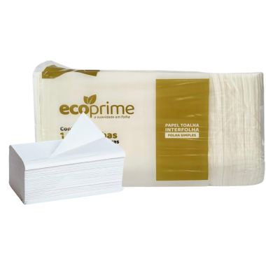 Papel toalha interfolha 100% celulose ecoprime 19x21 c/1000 Papel toalha interfolha 100% celulose ecoprime 19x21 c/1000