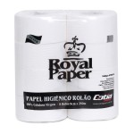 Papel higienico rolão 100% celulose royal silver 250m c/8