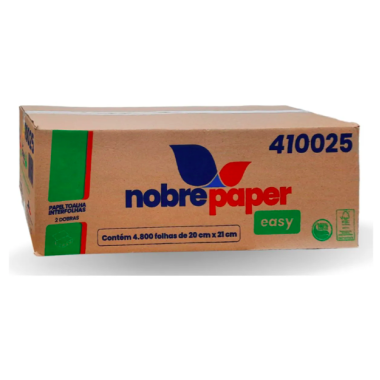 Papel toalha interfolha nobre 100% celulose 20x21 c/4800 Papel toalha interfolha nobre 100% celulose 20x21 c/4800