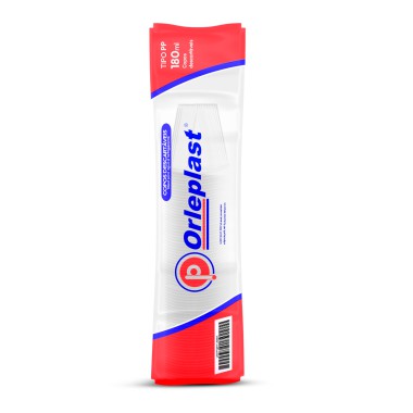 Copo Descartável Transparente 180 ml Tipo PP - Orleplast Copo Descartável Transparente 180 ml Tipo PP - Orleplast