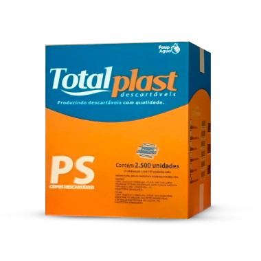 Copo Descartável Translúcido 180ml Tipo PS Caixa com 2500 unidades - Totalplast Copo Descartável Translúcido 180ml Tipo PS Caixa com 2500 unidades - Totalplast