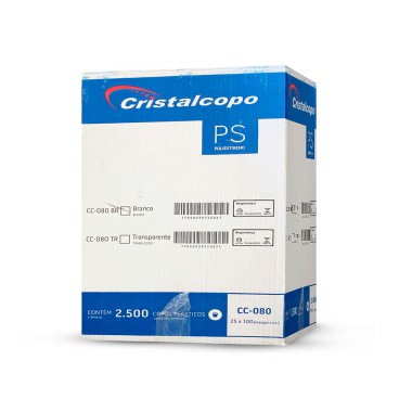 COPO PLASTICO PS BRANCO 80 ML CX/2500 CRISTALCOPO COPO PLASTICO PS BRANCO 80 ML CX/2500 CRISTALCOPO