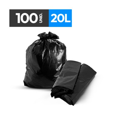 Saco de Lixo Preto RP  - 20 Litros - Pacote c/ 100 Unid. Saco de Lixo Preto RP  - 20 Litros - Pacote c/ 100 Unid.