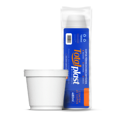 Pote Térmico de Isopor 480ml Alto C/20 - Totalplast Pote Térmico de Isopor 480ml Alto C/20 - Totalplast