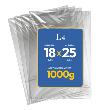 Saco Plástico de Alta Densidade Virgem - Cristal - 0,06mm - 18x25 - 1 kg Saco Plástico de Alta Densidade Virgem - Cristal - 0,06mm - 18x25 - 1 kg
