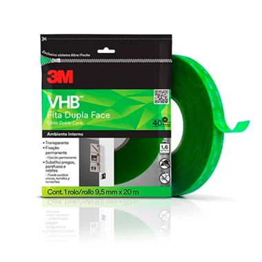 Fita dupla face vhb  9,5 x 20m verde Fita dupla face vhb  9,5 x 20m verde