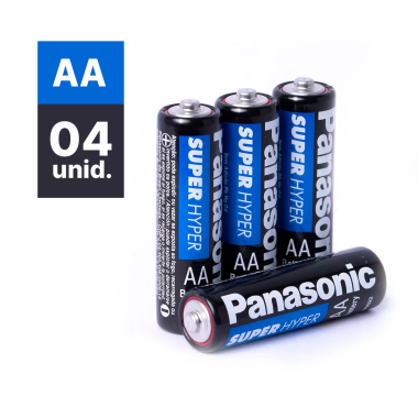 Pilha Panasonic AA - Cartela com 4 Unidades Pilha Panasonic AA - Cartela com 4 Unidades