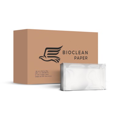 Papel Interfolhado Bioclean Luxo 20x21cm - Caixa com 4800 unidades Papel Interfolhado Bioclean Luxo 20x21cm - Caixa com 4800 unidades