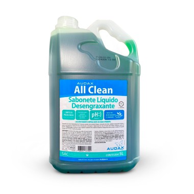Sabonete líquido all clean desengraxante audax - 5l Sabonete líquido all clean desengraxante audax - 5l