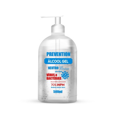 Álcool Gel Prevention 70° - 500ml com Pump Álcool Gel Prevention 70° - 500ml com Pump