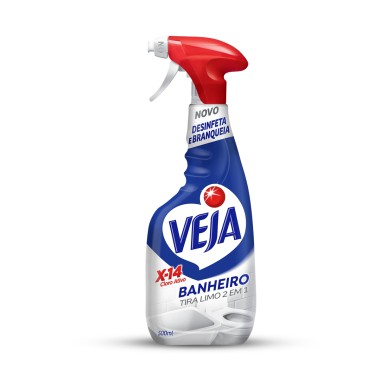 Veja X14 Cloro Ativo Banheiro - Tira Limo 2 em 1 com Gatilho - 500 ml Veja X14 Cloro Ativo Banheiro - Tira Limo 2 em 1 com Gatilho - 500 ml