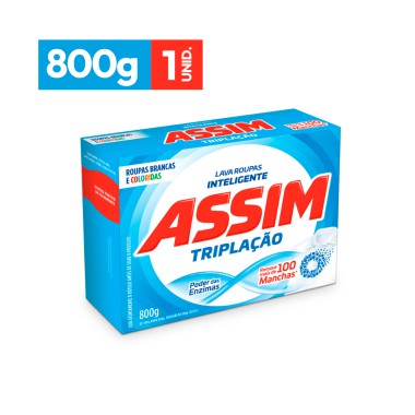Sabão em Pó Assim - Tripla Ação - 800g Sabão em Pó Assim - Tripla Ação - 800g
