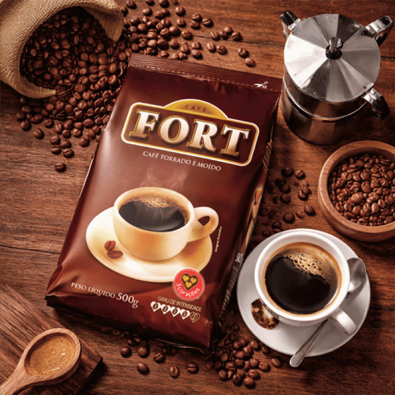 Café Fort Tradicional 500g - Torrado e Moído - Sabor Intenso e Marcante
