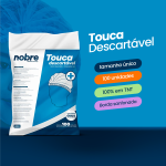Touca Descartável Sanfonada Nobre Branca - Pacote com 100 Unidades