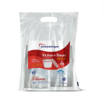 Kit Pote e Tampa Redondo 350ml Cristalcopo – C/ 25 Unidades – Vai ao Micro-ondas e Freezer