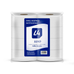 Papel Higiênico Rolão Luxo Ribeiro 300m com 8 Rolos Branco Macio e Resistente