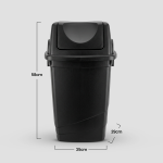 Lixeira Basculante Soberany 30 Litros Preta Fortcom - Praticidade e Design Moderno
