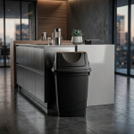 Lixeira Basculante Soberany 30 Litros Preta Fortcom - Praticidade e Design Moderno