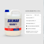 Álcool Líquido 70% 5 Litros Sulmar - Desinfetante Bactericida de Alto Rendimento