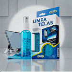 Limpa Telas Start 120ml + Pano Microfibra - Limpeza Segura para TV, Notebook e Celular