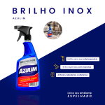 Brilho Inox Azulim 500ml Spray - Limpador e Polidor para Superfícies de Aço Inox