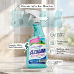 Limpa Vidros Azulim com Álcool 500ml Spray - Brilho Instantâneo e Seca