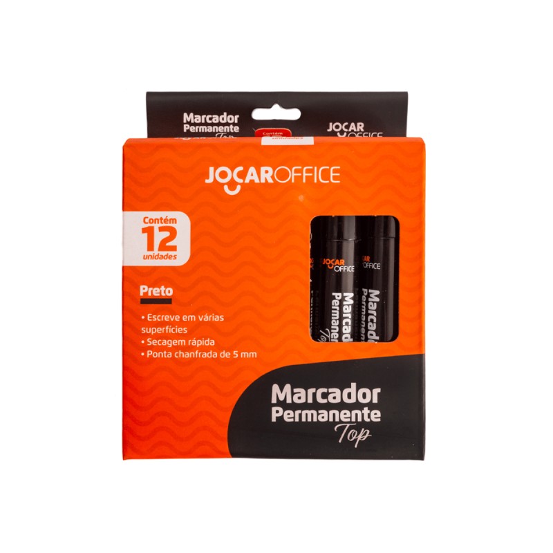 Marcador Permanente Preto Jocar Office Marcador Permanente Preto Jocar Office