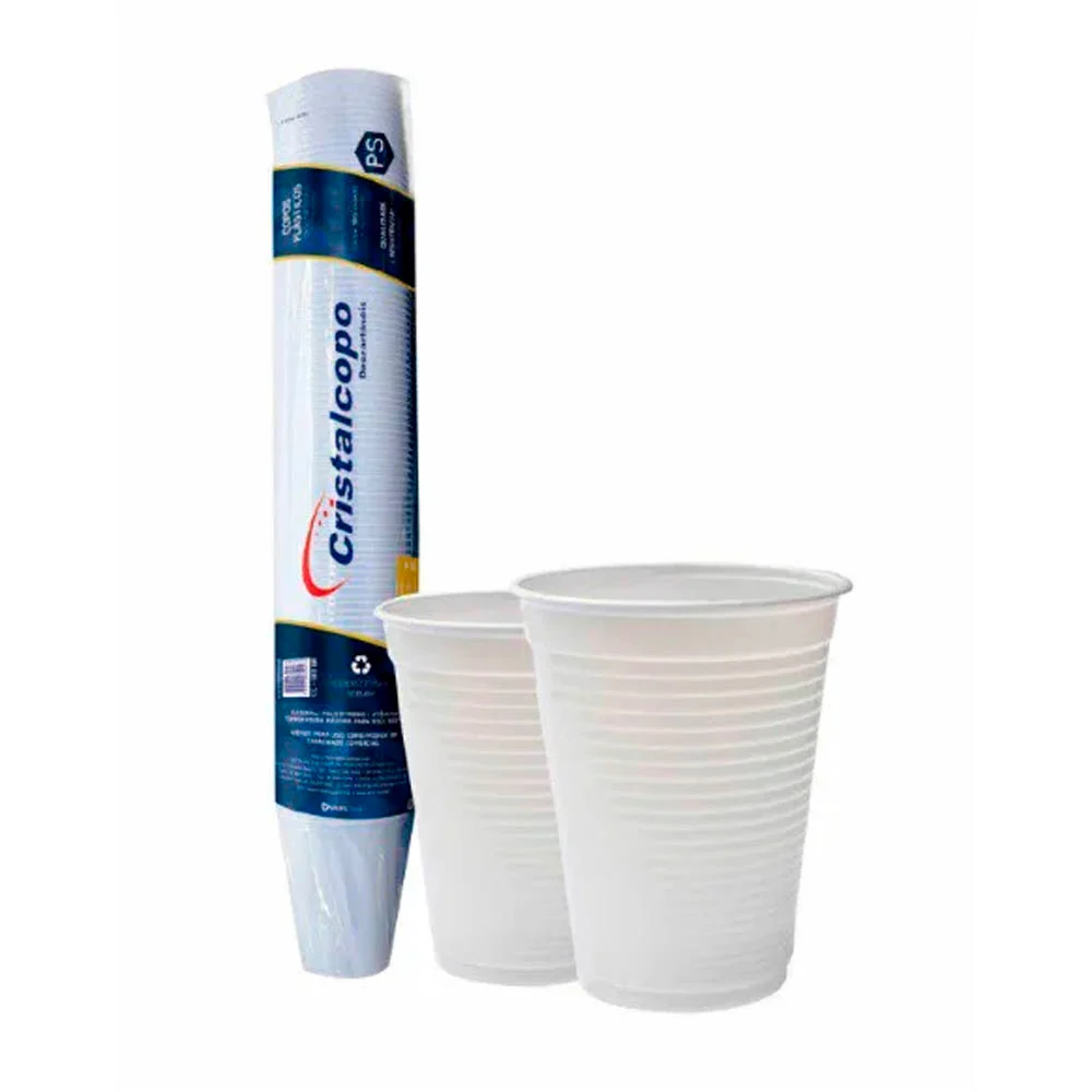 COPO PLASTICO PP 300 ML C/100 CRISTALCOPO