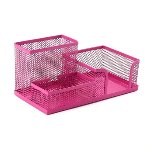 PORTA CANETA/CLIPS/LAPIS/LEMBRETE 507 ARAMADO ROSA TN OFFICE