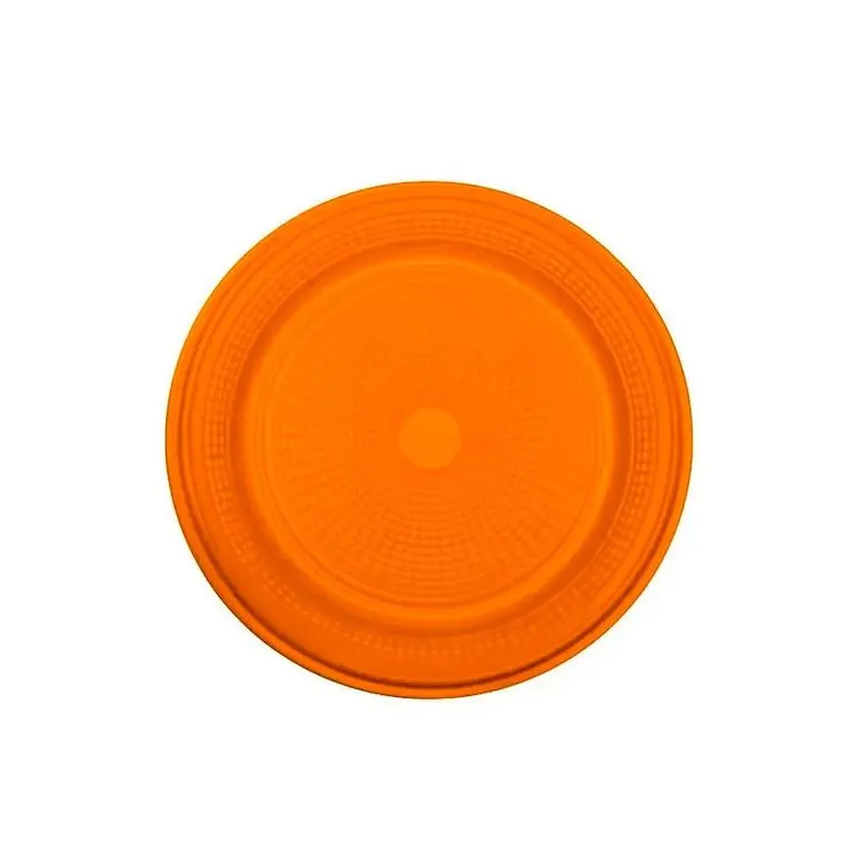 PRATO BOLO 15 CM BIO CRYSTAL NEON LARANJA C/10 TRIK TRIK