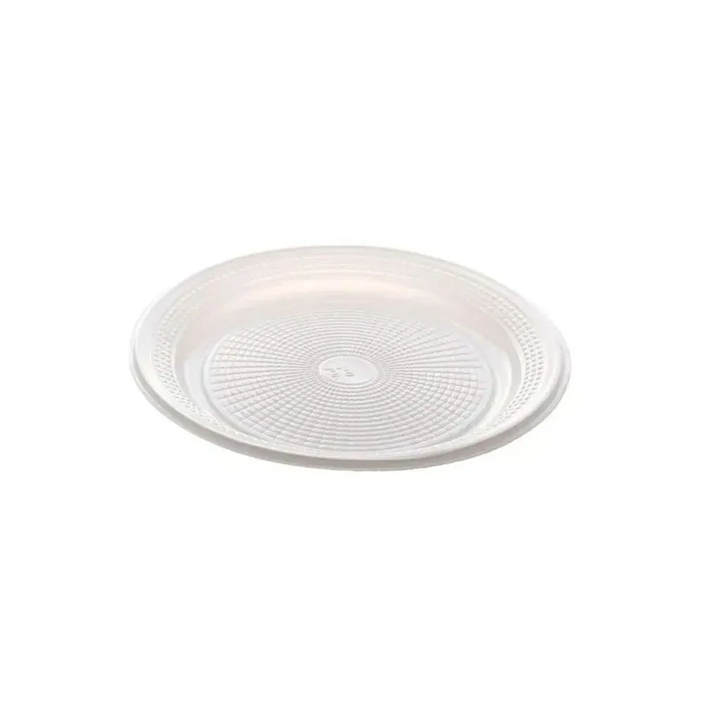PRATO RASO 20 CM BIO BRANCO C/10 TRIK TRIK