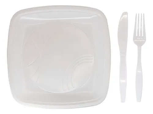 KIT CHURRASCO BIO BRANCO C/30 PECAS TRIK TRIK