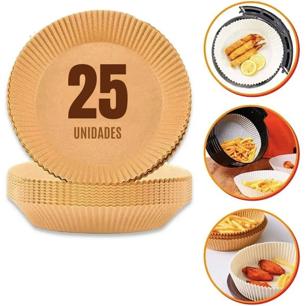 FORRO DE PAPEL ANTIADERENTE AIR FRYER 16 CM C/25 SUPRATICO